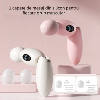 Masaj Fascia – Silențios, Alimentare USB, Model 022, Două contacte de masaj, Pentru gât, talie, șolduri, picioare și spate