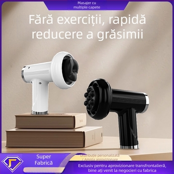 Masaj fascial portabil cu 5 capete, viteze 5+, baterie încorporată 1200-2000 mAh, zgomot redus
