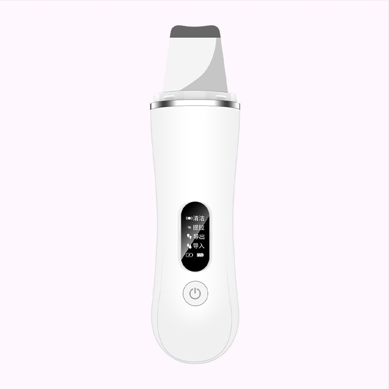 Dispozitiv ultrasonic de curățare facială, eliminare puncte negre, albire și terapie cu ioni, portabil, baterie încorporată 300–500mAh