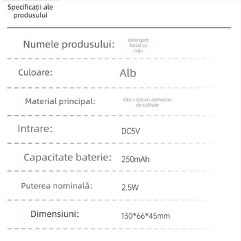 Curățător facial ultrasonic cu design impermeabil, masaj cu vibrații și funcție de compresie caldă pentru curățarea porilor