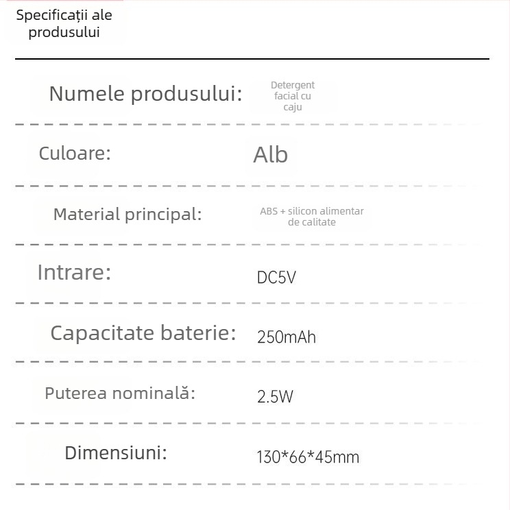 Curățător facial ultrasonic cu design impermeabil, masaj cu vibrații și funcție de compresie caldă pentru curățarea porilor