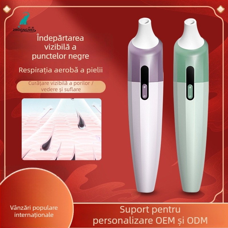 Dispozitiv electric vizual pentru eliminarea comedoanelor și curățarea porilor cu cameră, model ZM2022, 2 viteze, controlul sebumului, carcasă ABS+PC+gel de silice