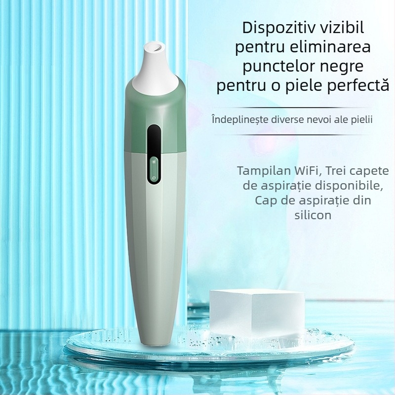 Dispozitiv electric vizual pentru eliminarea comedoanelor și curățarea porilor cu cameră, model ZM2022, 2 viteze, controlul sebumului, carcasă ABS+PC+gel de silice