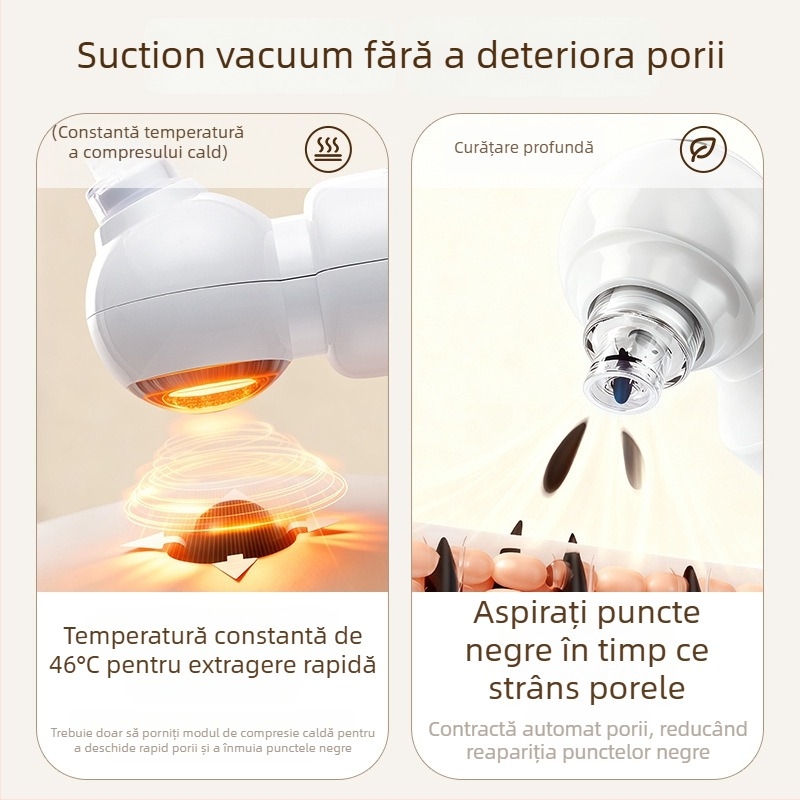 Dispozitiv de curățare a porilor cu vacuum, marca Chigo, model X20, compresie caldă pentru deschiderea porilor, reglaj în 4 trepte