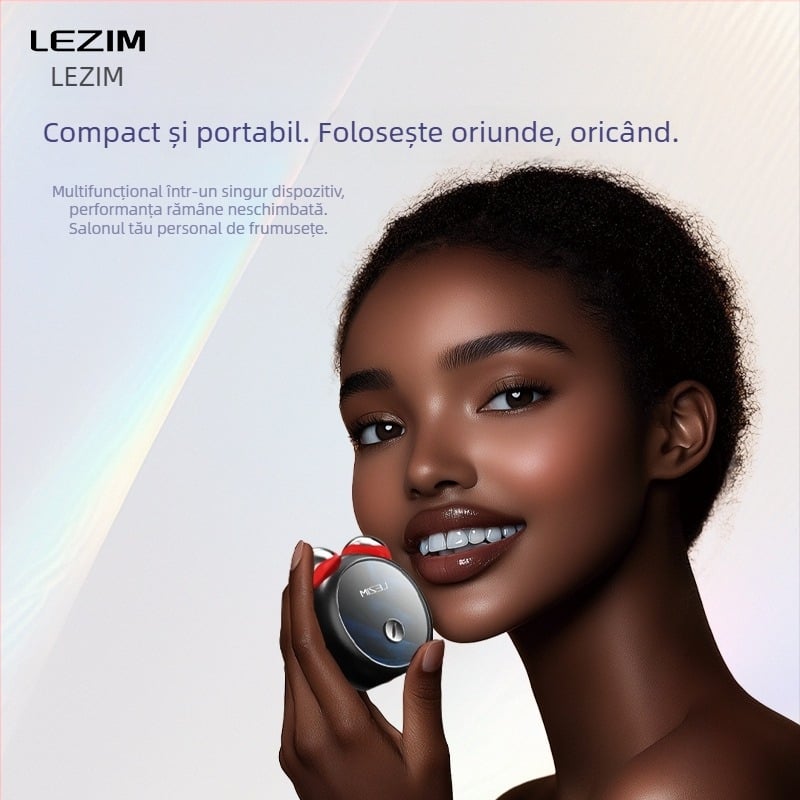 Masaj facial cu curent EMS micro, roller dublu pentru ridicare și fermitate, dispozitiv portabil de rejuvenare a pielii, baterie încorporată 300–500 mAh, IPX3