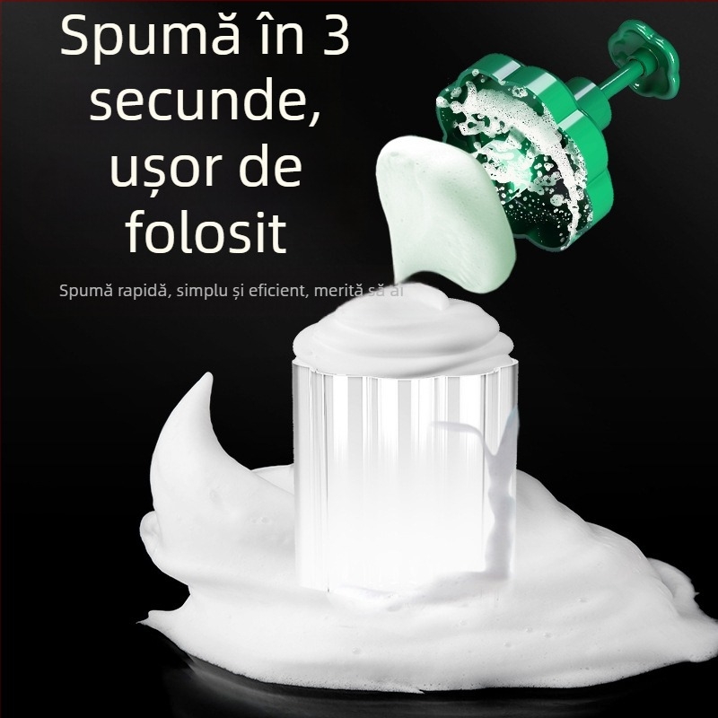 Sticlă de spumare 3-în-1 pentru față și șampon – plastic, brand Cui Da, cadou, fără logo