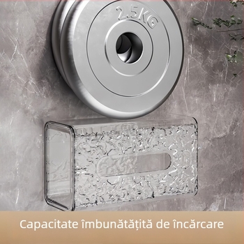 Cutie pentru șervețele montată pe perete, cu model glaciar, din plastic, pentru baie, stil lux lejer, multifuncțional