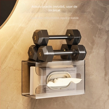 Cutie de perete pentru șervețele, din plastic, multifuncțională, design modern minimalist