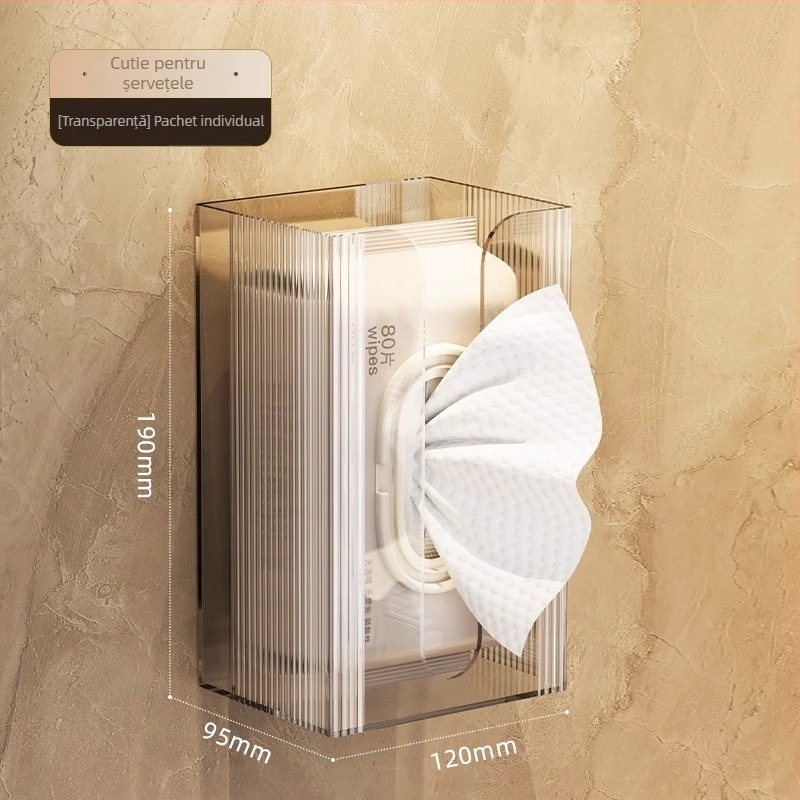 Cutie de perete pentru șervețele, din plastic, multifuncțională, design modern minimalist