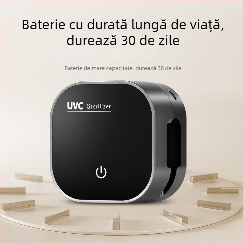 Suport dublu pentru periuțe cu sterilizare UV-C și uscare, sterilizator portabil USB