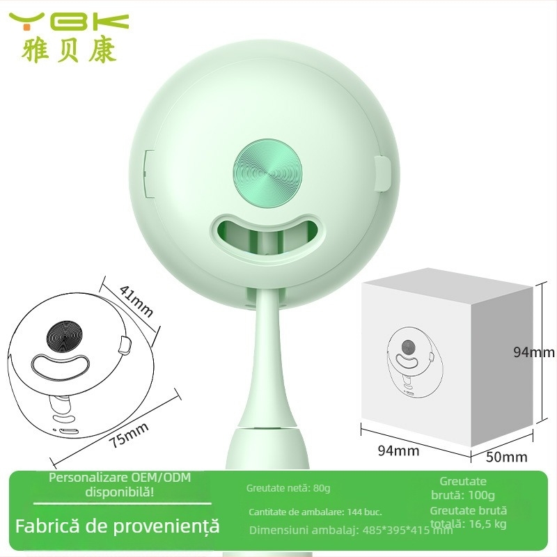 Sterilizator de periuțe de dinți, montat pe perete, alimentare USB, sterilizare UVC, ciclu de 2 minute, ABS