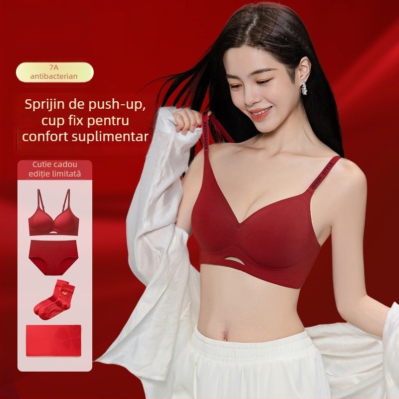 Set sutiene – Nylon fără cusături, cupă 3/4, push-up, cupe subțiri modelate, închidere la spate cu patru rânduri de cârlige