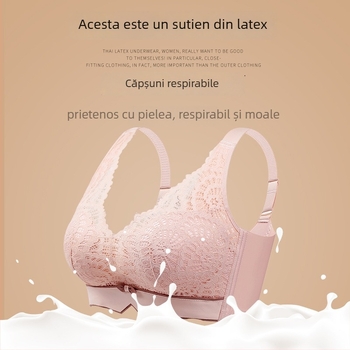 Sutien din dantelă latex, fără arc, reglabil, cupă 3/4, respirabil