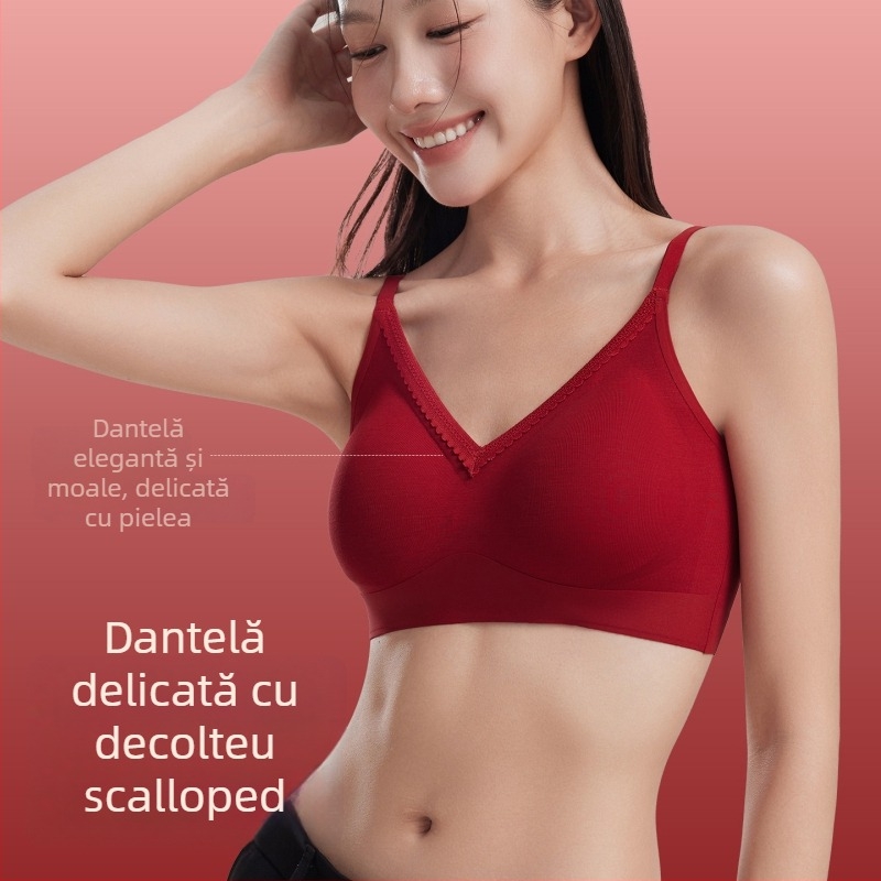 Sutien nylon - Cupă 3/4, Cupe subțiri modelate, Fără sârmă, Fără cusături la spate, Stil vestă