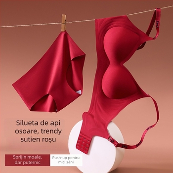 Set de sutiene fără fir, fără cusături, cupă 3/4, cupe turnate subțiri, nylon cu căptușeală din spandex, susținere moale
