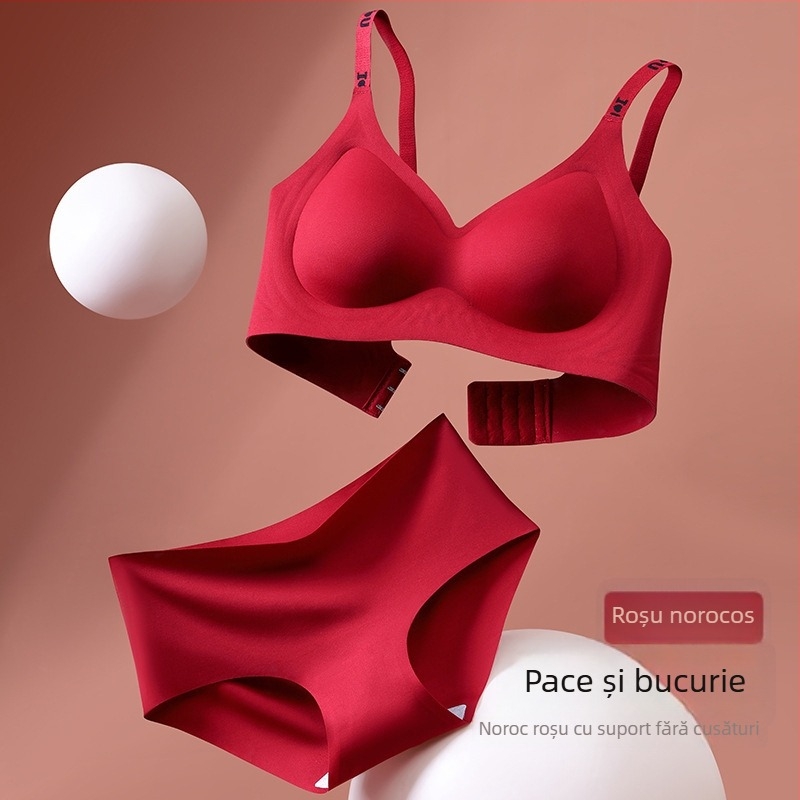 Set de sutiene fără fir, fără cusături, cupă 3/4, cupe turnate subțiri, nylon cu căptușeală din spandex, susținere moale