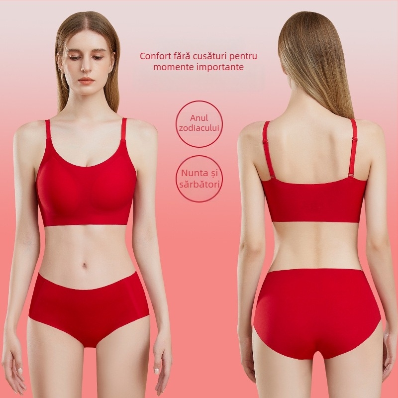Set de sutiene fără cusături, fără arc, cupe din burete, respirabile, Push-Up