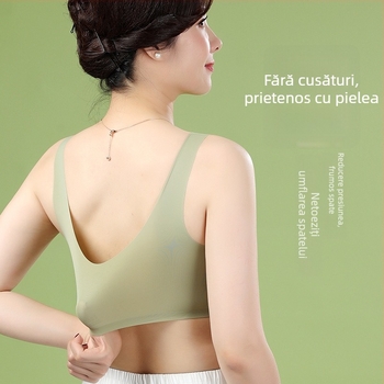 Sutien fără sârmă cu închidere frontală și dantelă, stil bustieră, cupă 3/4, formare medie, material nylon