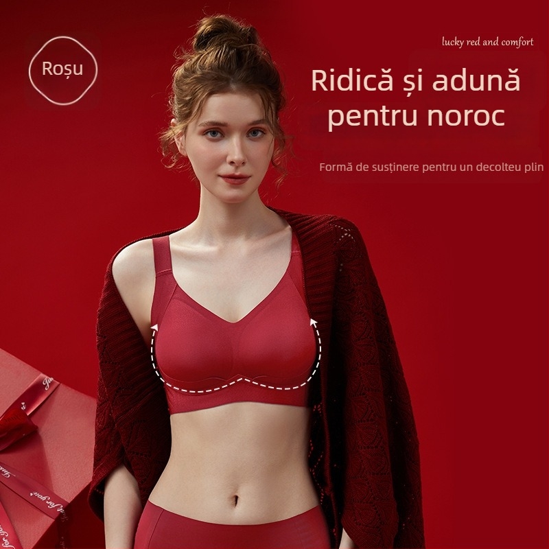 Set de sutiene cu cupă 3/4, cupă subțire modelată, închidere spate cu patru rânduri de cârlige, material din nylon