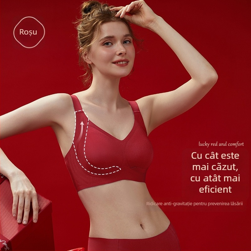 Set de sutiene cu cupă 3/4, cupă subțire modelată, închidere spate cu patru rânduri de cârlige, material din nylon