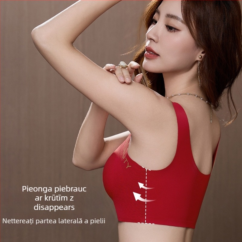  Sutien fără sârmă, în stil vestă, cupe pline, cupe turnate subțiri, material nylon, căptușeală nylon 70–80%