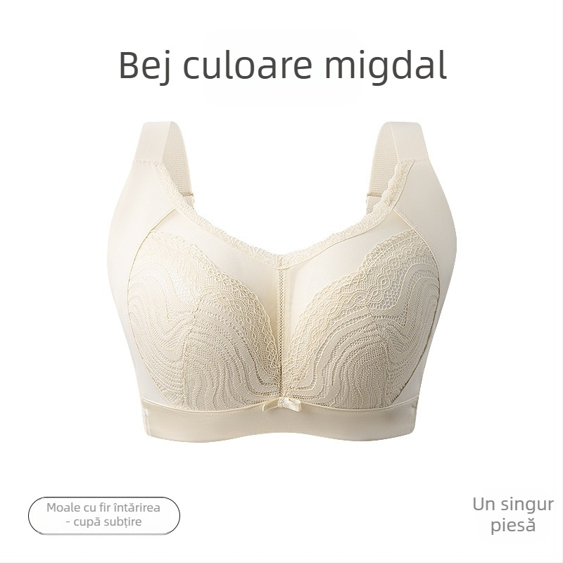 Sutien cu cupă completă, push-up, cu cupă de tip mold mediu, dantelă din nylon, susținere superioară