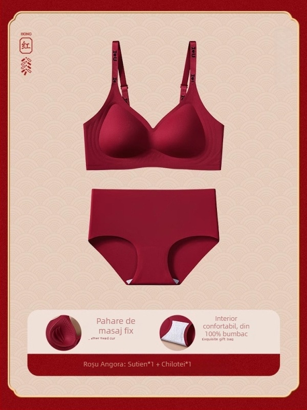 Set de sutiene fără cusături, fără elemente metalice, cu efect de strângere, cupe 3/4, cupe subtiri modelate, bretele fixe, închidere spate cu patru rânduri de cârlige