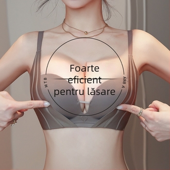 Sutien de damă din nailon, push-up, fără cusături, cu cupă medie modelată, susținere discretă