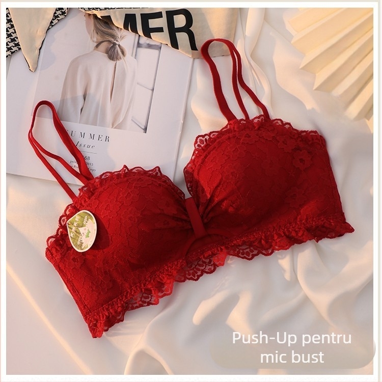 Sutien fara arcuri, din nailon, cu efect de adunare, căptușeală din spandex, bretele detașabile, formă cupă: sus subțire, jos mai lat, închidere cu patru rânduri de cârlige