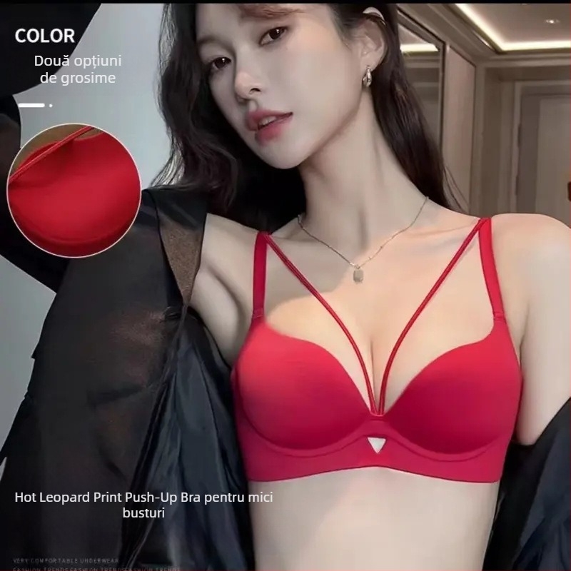 Sutien leopard, fără cusături, cupă 3/4, cupe ultra-subțiri formate, material nylon, închidere spate cu trei rânduri de cârlige