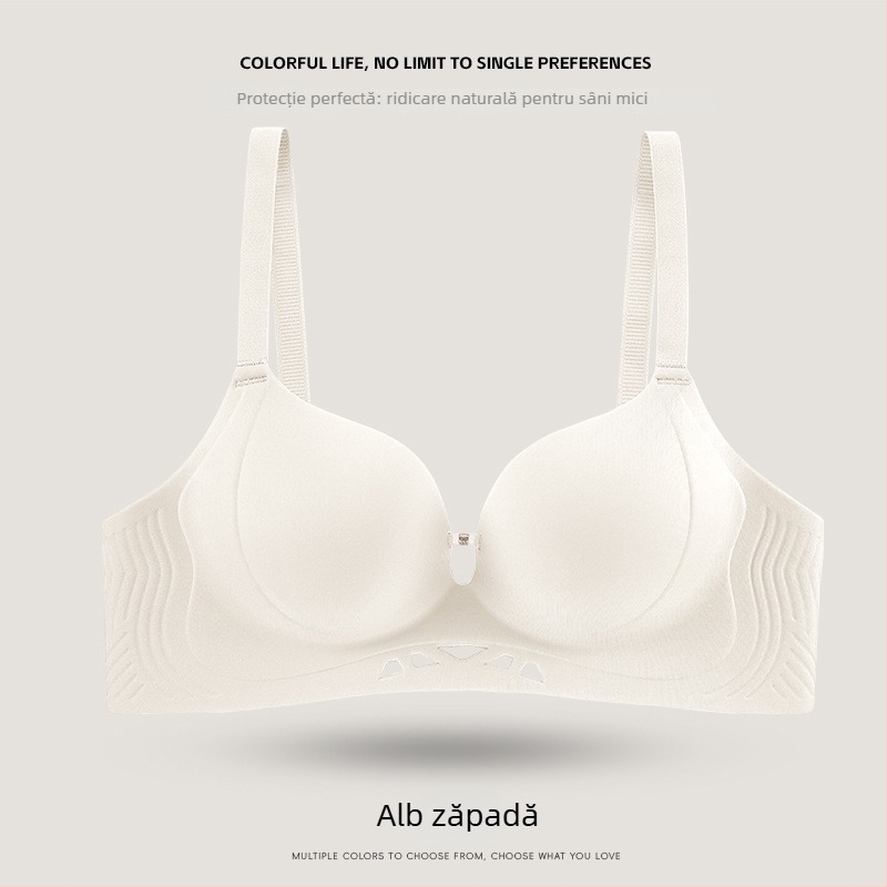 Sutien fără cusături, invizibil pentru sâni mici, efect push-up, cupă 3/4, nailon cu căptușire din spandex