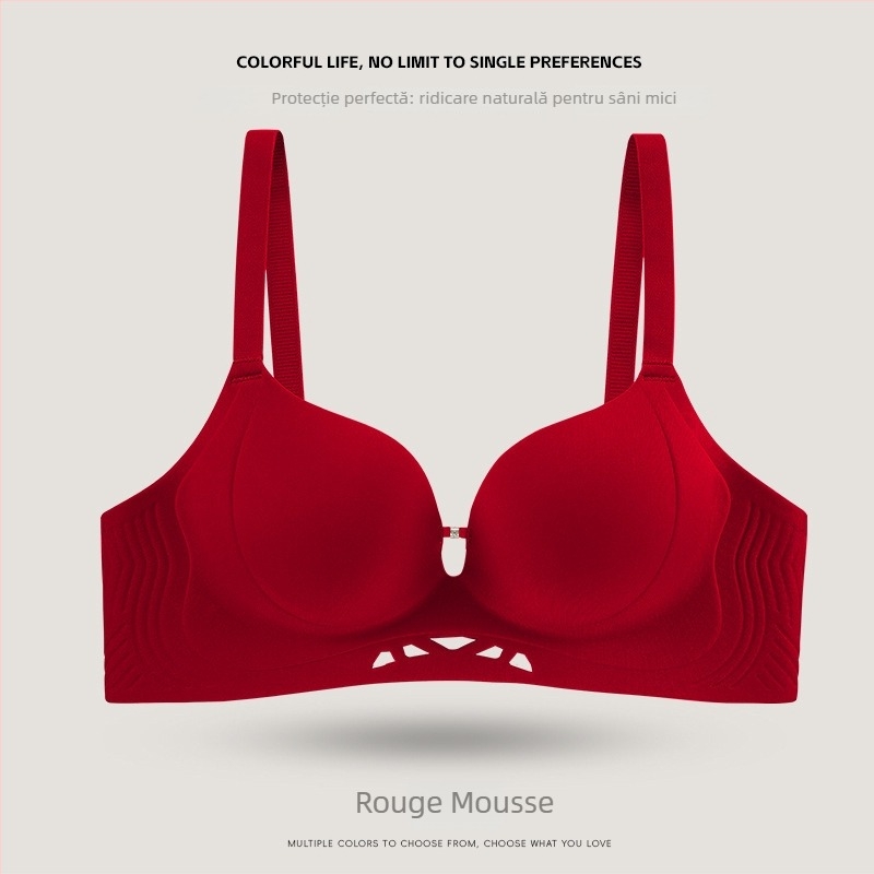 Sutien fără cusături, invizibil pentru sâni mici, efect push-up, cupă 3/4, nailon cu căptușire din spandex