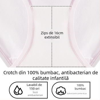 Lenjerie intimă de maternitate din bumbac, talie medie, antibacteriană, respirabilă, căptușeală între picioare 100% bumbac