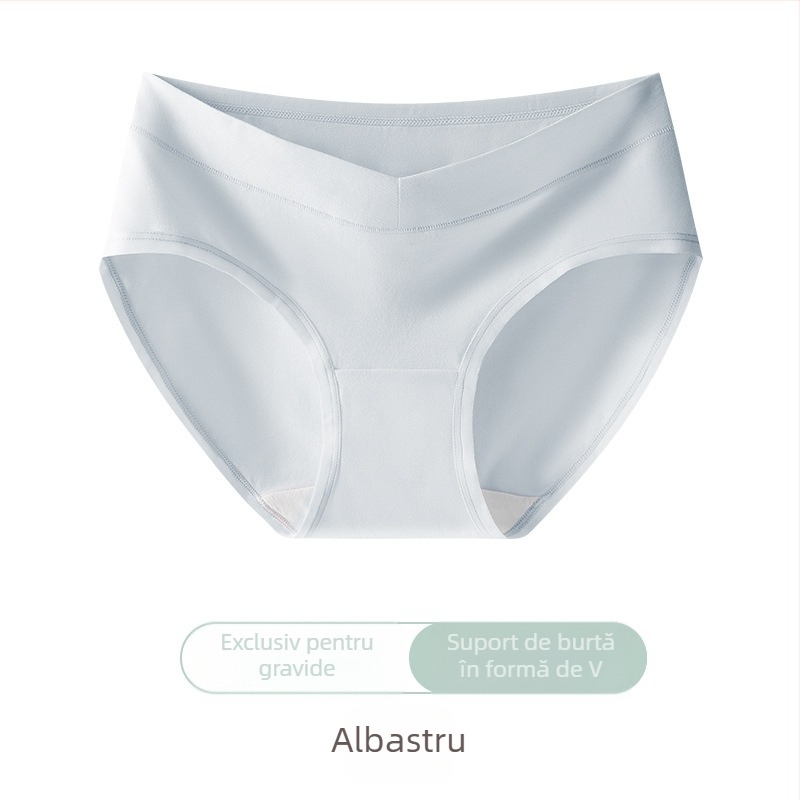 Lenjerie intimă de maternitate din bumbac, talie medie, antibacteriană, respirabilă, căptușeală între picioare 100% bumbac