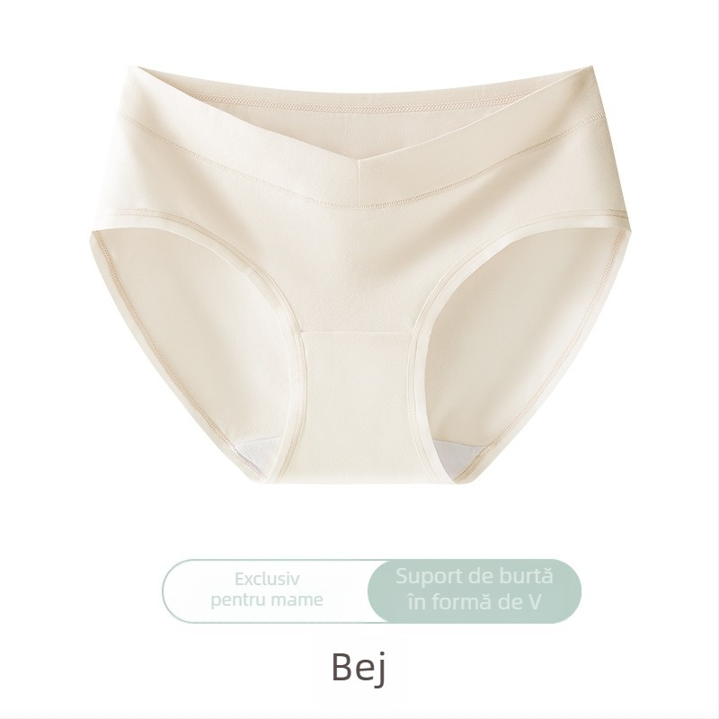 Lenjerie intimă de maternitate din bumbac, talie medie, antibacteriană, respirabilă, căptușeală între picioare 100% bumbac