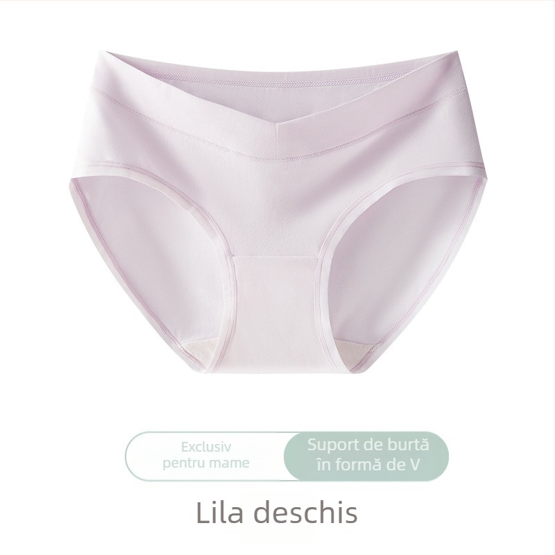 Lenjerie intimă de maternitate din bumbac, talie medie, antibacteriană, respirabilă, căptușeală între picioare 100% bumbac
