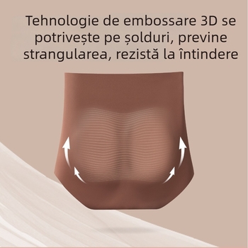 Boxer pentru femei cu talie înaltă, fără cusături, antibacterian, respirabil; ridicare a feselor și control al abdomenului; principal: Nylon/Ice Silk; căptușeală: viscose.