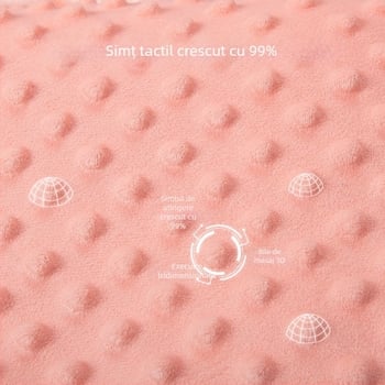 Pidole pernă pluș pentru somn bebeluș – formă de bomboană, potrivită pentru sugari 0–3 ani; umplere: fibre poliesterice