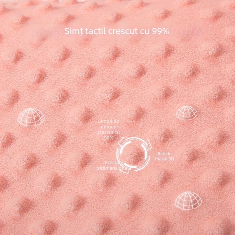 Pidole pernă pluș pentru somn bebeluș – formă de bomboană, potrivită pentru sugari 0–3 ani; umplere: fibre poliesterice