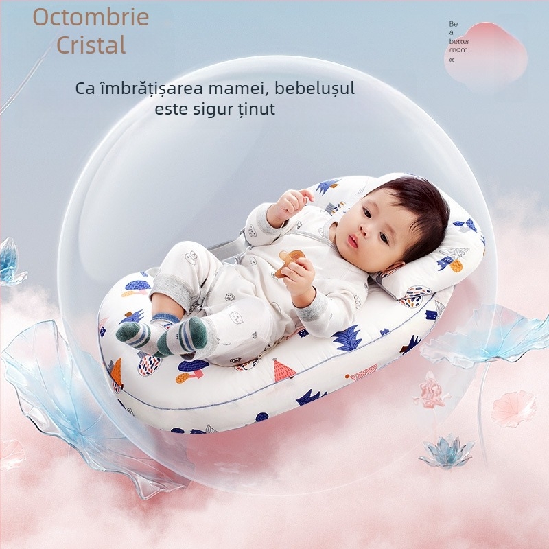 Pernă de alăptare October Crystal – pernă multifuncțională, suport pentru talie, material din bumbac