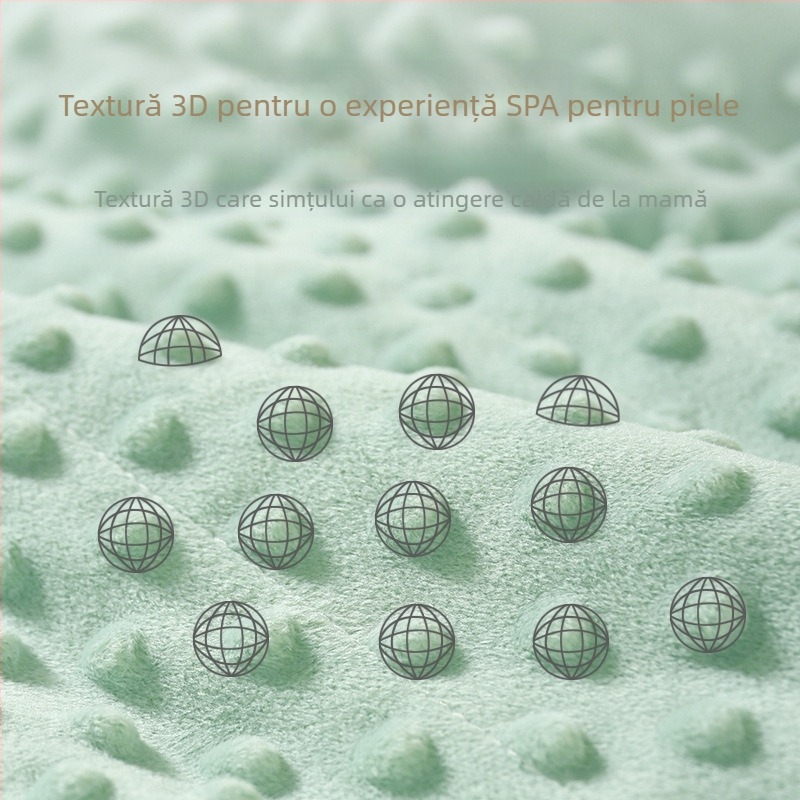 Cuvertură pentru nou-născuți din bumbac 100%, iarnă, design simplu, greutate sub 0,5 kg