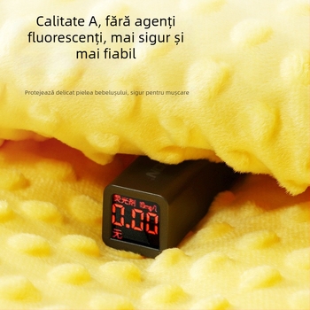 Cuvertură pentru bebeluși cu țesătură din bumbac tricotat și umplutură din poliester, stil desen animat, pentru primăvară și toamnă, potrivită copiilor sub 6 ani, greutate 0,55–1,0 kg