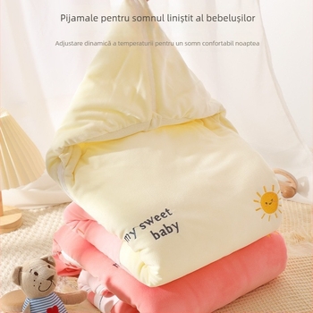 Sac de dormit pentru nou-născuți cu design îngroșat, material din bumbac 95% și peste, potrivit toamnei și iernii, model desen animat