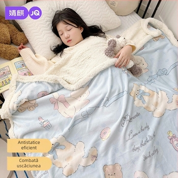 Pătură pentru bebeluși – material amestecat, 500–800 g, pentru copii 1–6 ani, toamnă-iarnă, stil desen animat, personalizabil