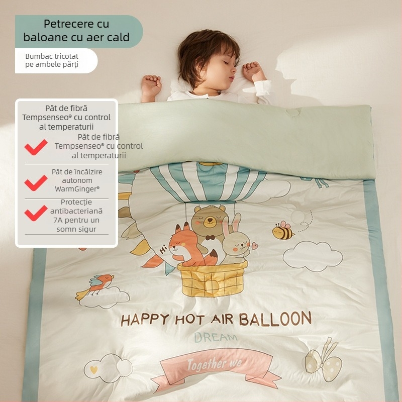 Cuvertură pentru bebeluși cu umplutură poliesterică, material tricotat din bumbac, 0,55–1,0 kg, pentru primăvară și toamnă, potrivit pentru copii 1–2 ani