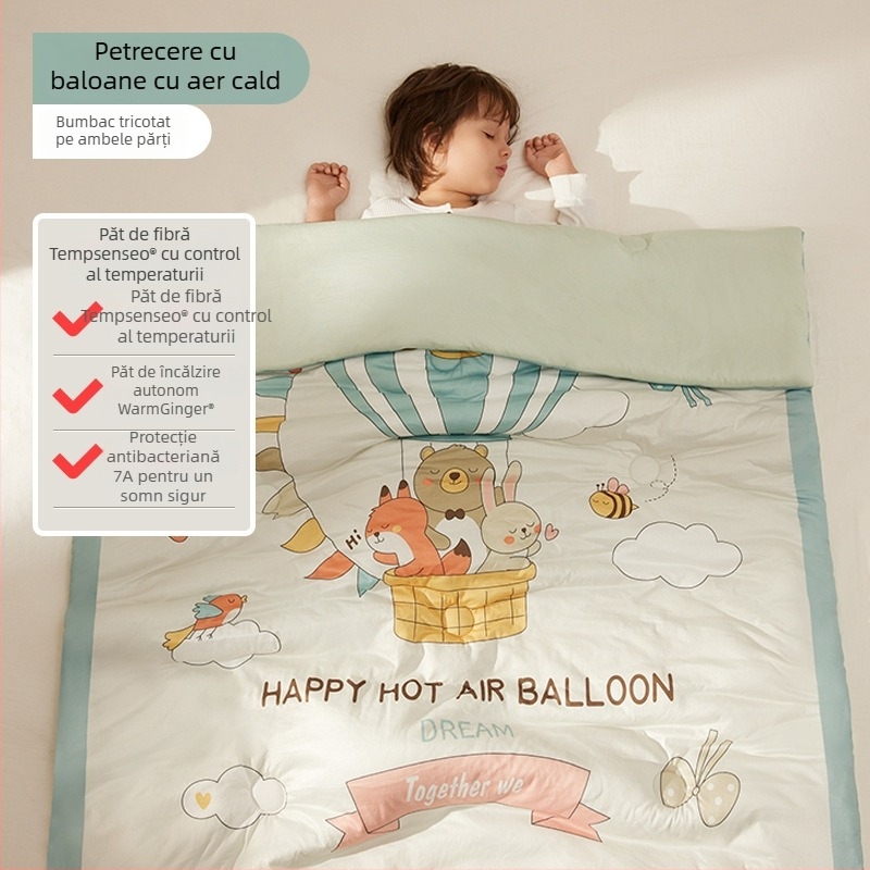 Cuvertură pentru bebeluși cu umplutură poliesterică, material tricotat din bumbac, 0,55–1,0 kg, pentru primăvară și toamnă, potrivit pentru copii 1–2 ani