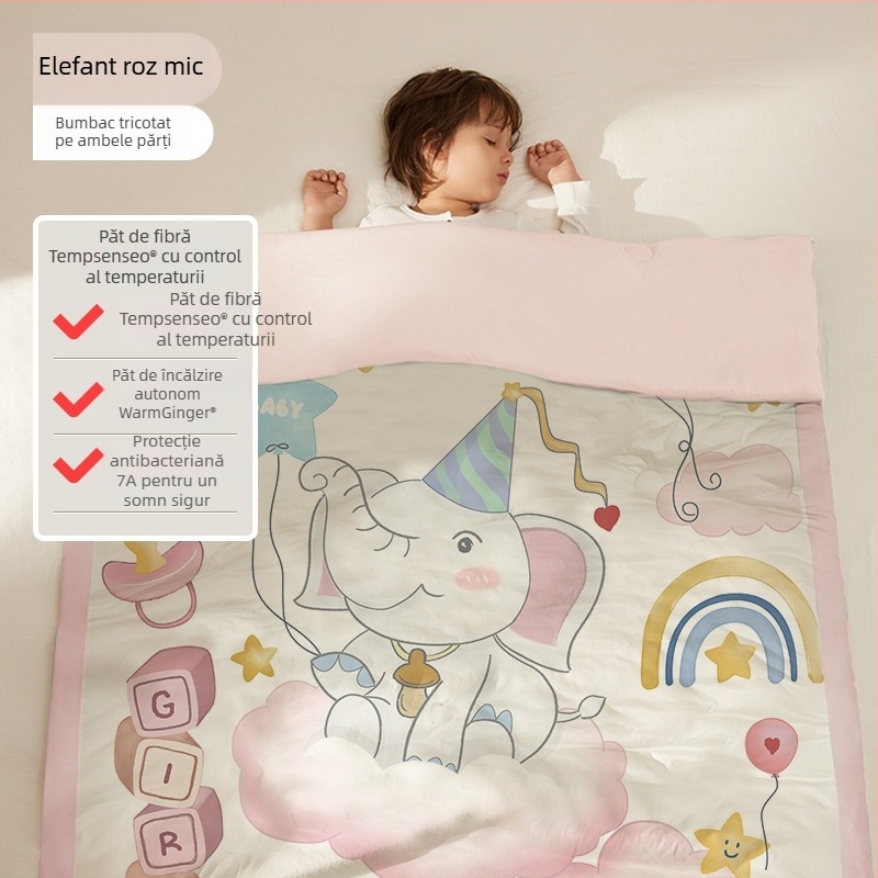 Cuvertură pentru bebeluși cu umplutură poliesterică, material tricotat din bumbac, 0,55–1,0 kg, pentru primăvară și toamnă, potrivit pentru copii 1–2 ani
