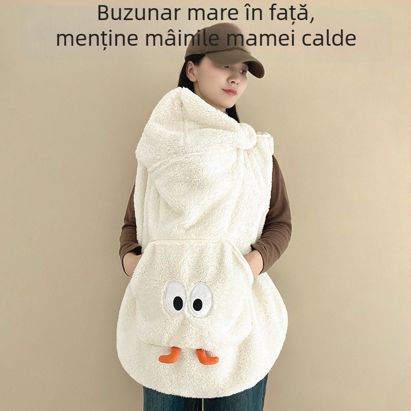 Pătură pentru căruciorul bebelușului – poliester, toamnă–iarnă, pentru nou-născuți, antivânt, stil desen animat