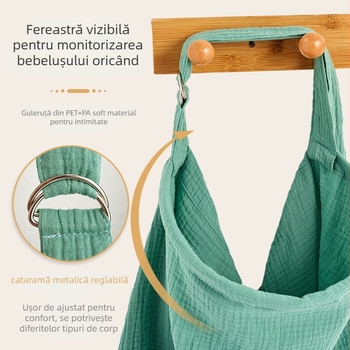 Șal de alăptare – acoperitoare multifuncțională pentru sugari și copii, material din fir