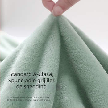Pătură din flanelă cu broderie a logo-ului, 300–500 g, potrivită pentru toate sezoanele, pentru copii între 6 și 12 ani
